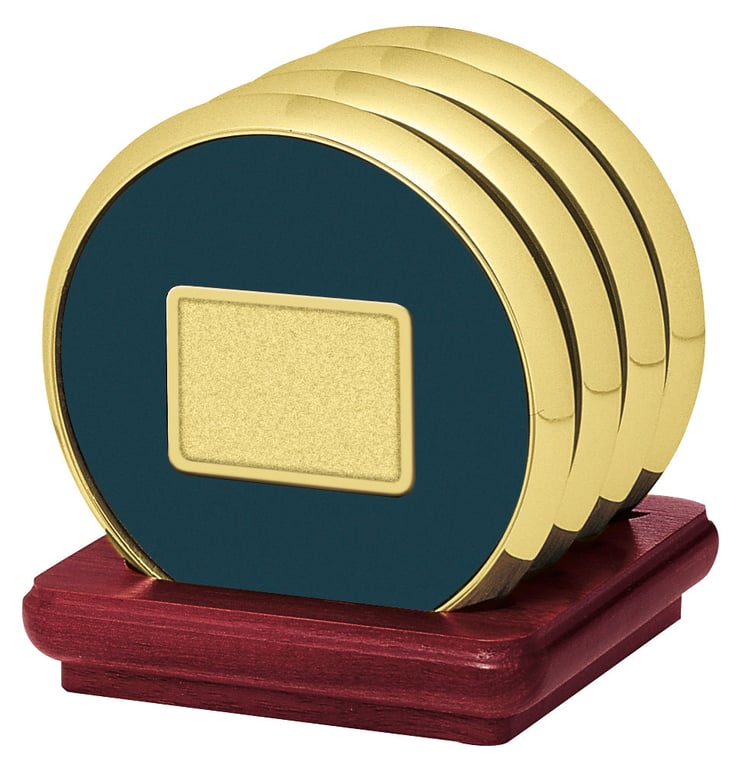 JAFFA® Four Coasters with Solid Cherry Stand — view 23