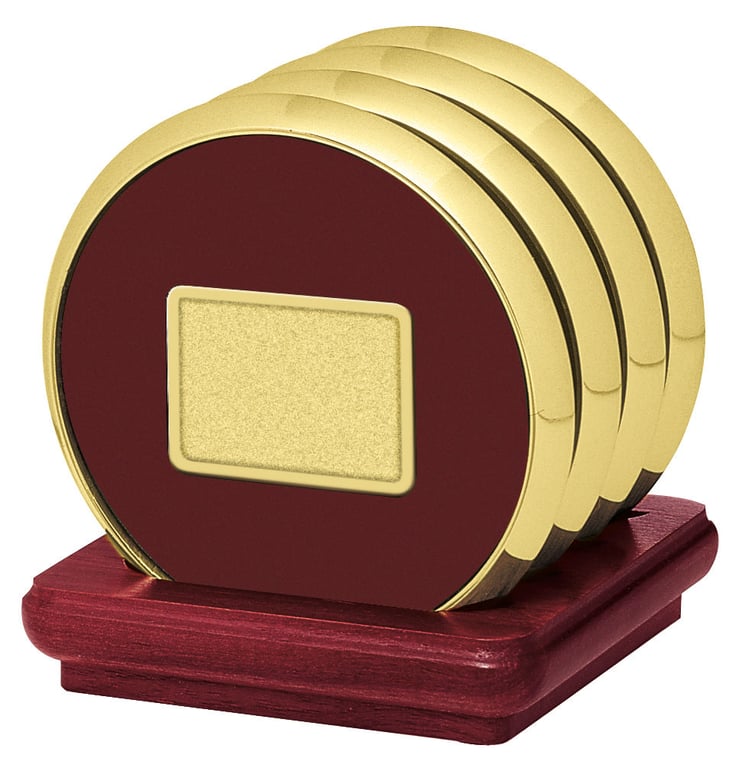 JAFFA® Four Coasters with Solid Cherry Stand — view 21