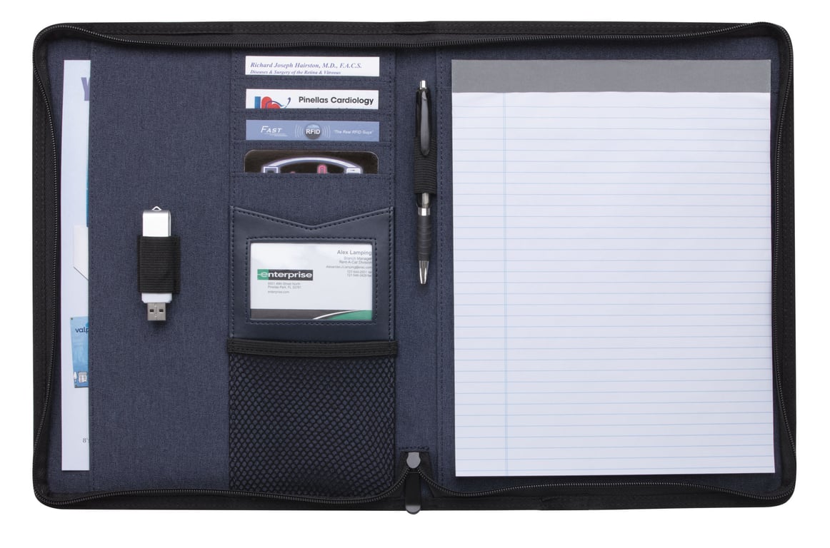 Trade Zippered Padfolio with Lined Writing Pad — view 11