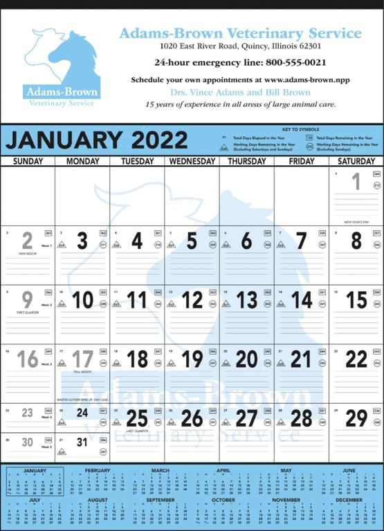 Triumph® Black & White Contractor Memo Calendar — view 4