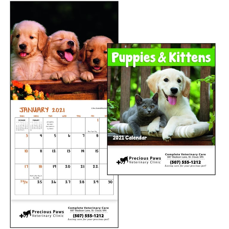 Good Value™ Puppies & Kittens Mini Calendar — view 8
