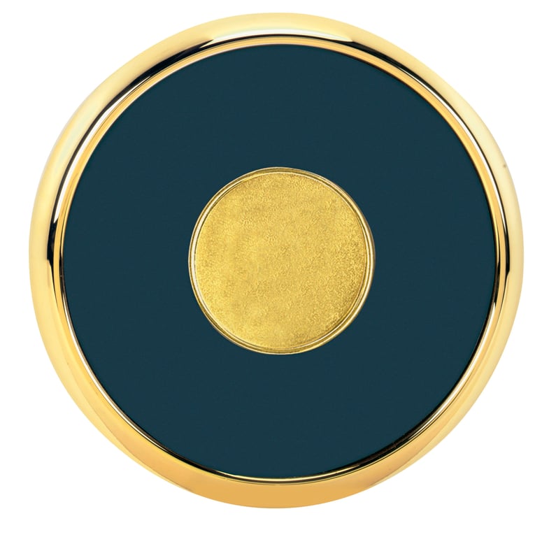 JAFFA® Round Brass Coaster with Leather Face and Cork Back — view 40