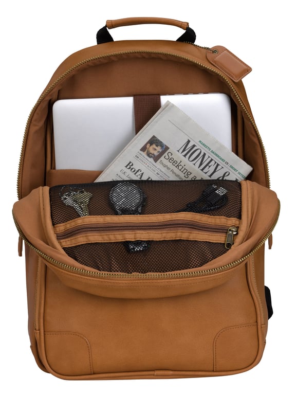 KAPSTON® Natisino PU Backpack with Padded Laptop Sleeve — view 12