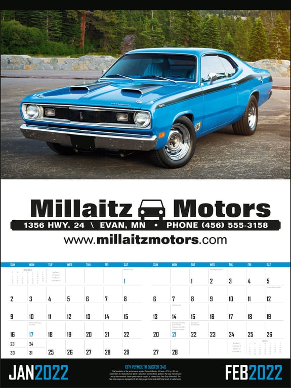 Triumph® Calendars Muscle Cars Wall Calendar, 17 x 23 in. — view 4