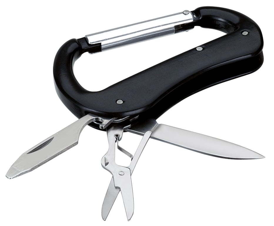 Multi-Tool Carabiner with Pocket Knife, Scissors, and Screwdriver — view 7