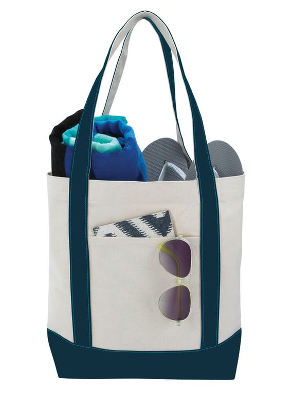 Good Value™ Marina Cotton Canvas Tote with Snap Closure — view 11