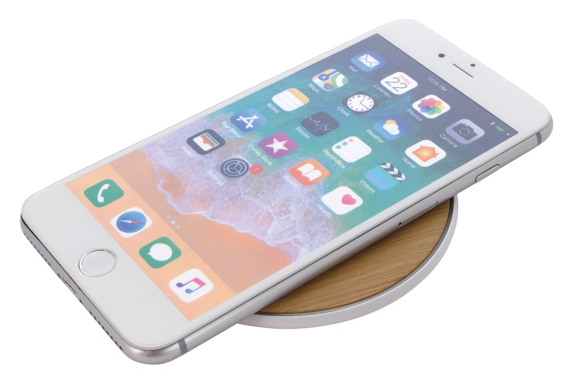 Good Value™ Natural Bamboo Wireless Charging Pad, 5W — view 5