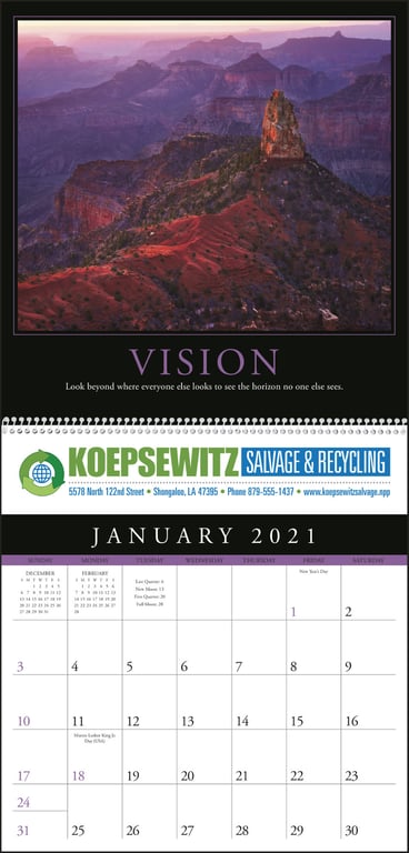 Triumph® Calendars Motivations Wall Calendar, 12 x 25 in. — view 7