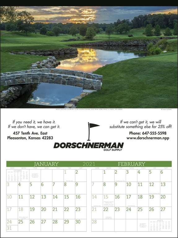 Triumph® Calendars Executive Golf Calendar, 17 x 23 in. — view 4
