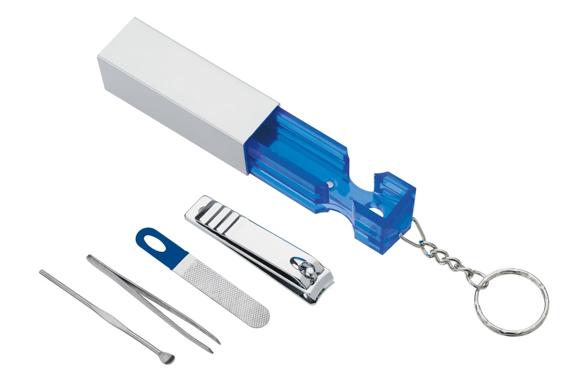 Good Value™ Manicure Pillar Keychain Set with Clippers, File, Tweezers and Cuticle Pusher — view 27