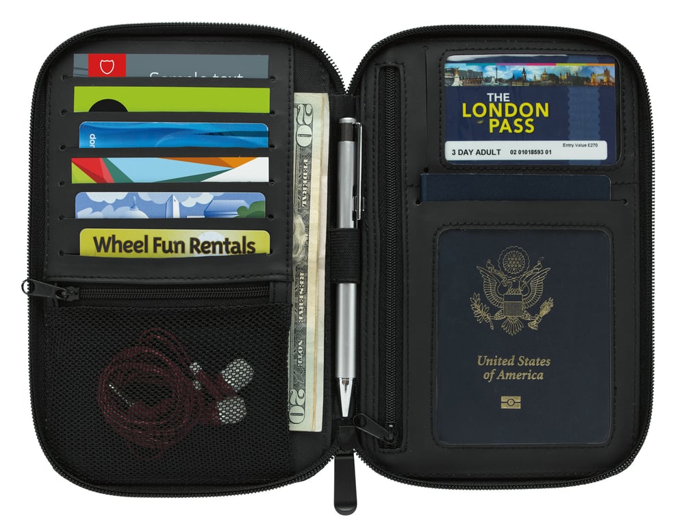 KAPSTON® Pierce Passport Wallet with Zippered Closure — view 11