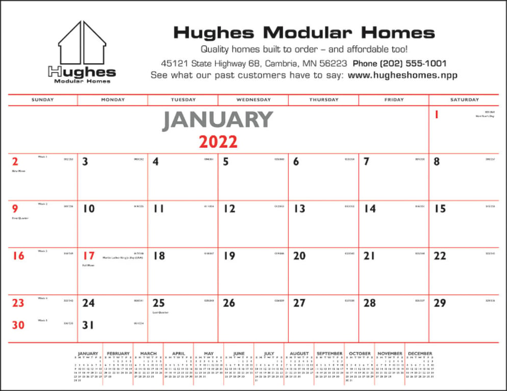 Triumph® Calendars Red & Black Desk Pad Calendar — view 3