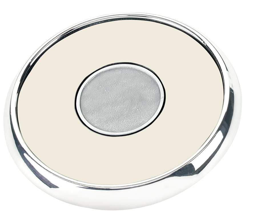 JAFFA® Round Zinc Coaster with Leather Face and Cork Back — view 19