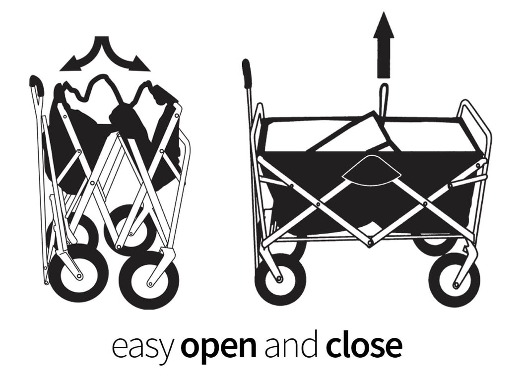 Koozie® Collapsible Folding Wagon with Cup Holders — view 38