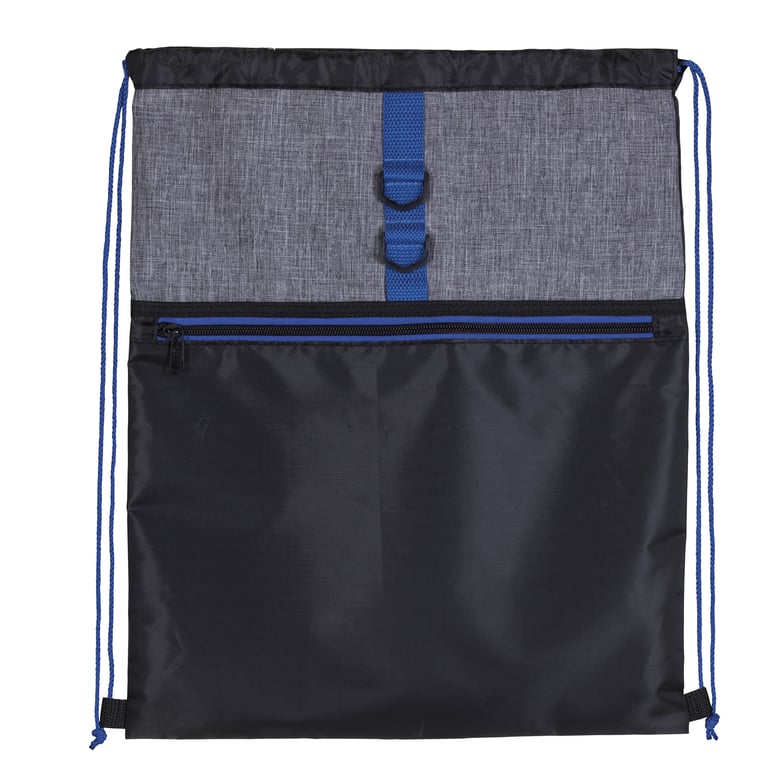 Stand Alone Drawstring Backpack with Front Zip Pocket — view 23