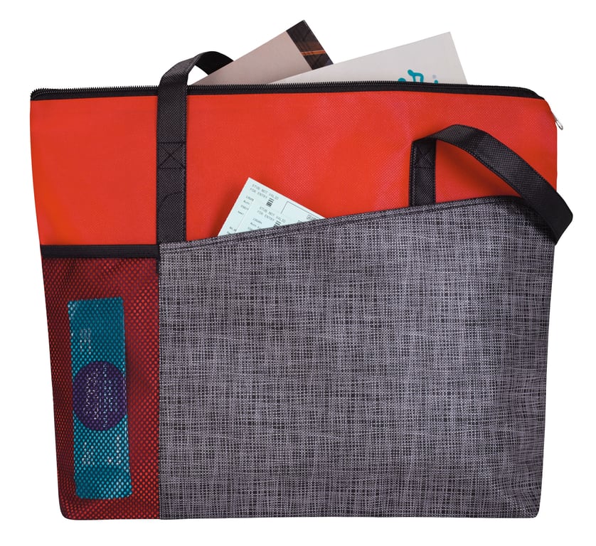 Good Value™ Select Pattern Non-Woven Tote with Zippered Main Compartment — view 15
