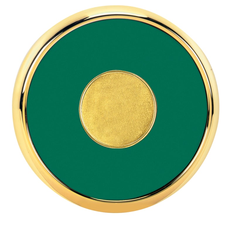 JAFFA® Round Brass Coaster with Leather Face and Cork Back — view 38