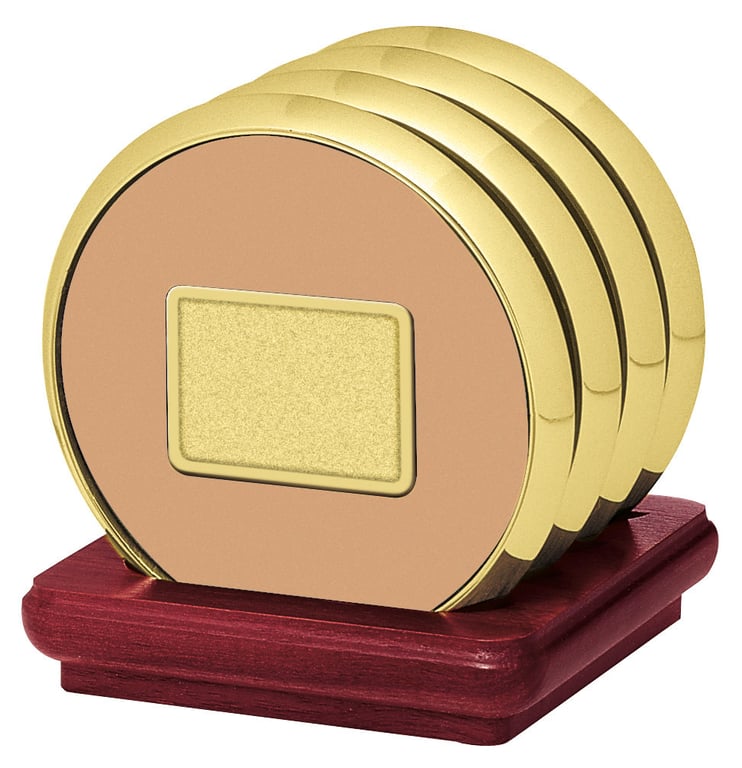 JAFFA® Four Coasters with Solid Cherry Stand — view 27