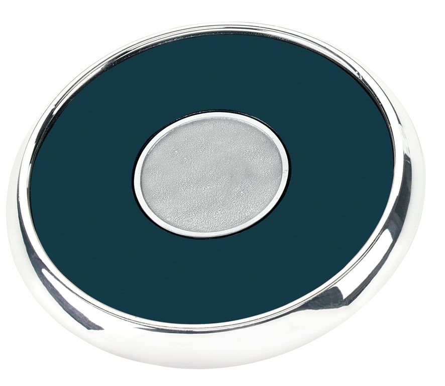 JAFFA® Round Zinc Coaster with Leather Face and Cork Back — view 30