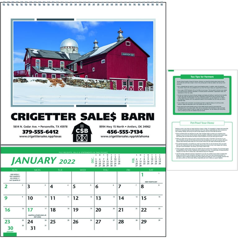 Triumph® Calendars Farm Pocket Calendar, 12-Month — view 15