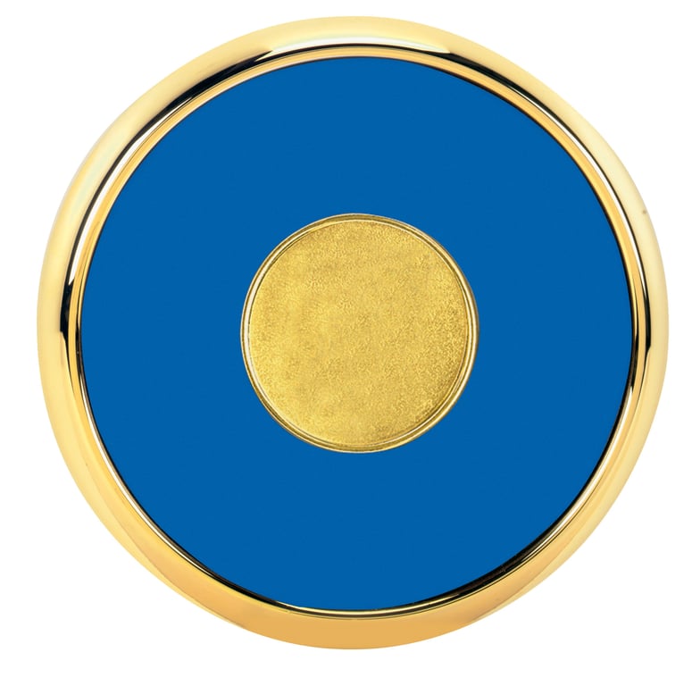 JAFFA® Round Brass Coaster with Leather Face and Cork Back — view 47