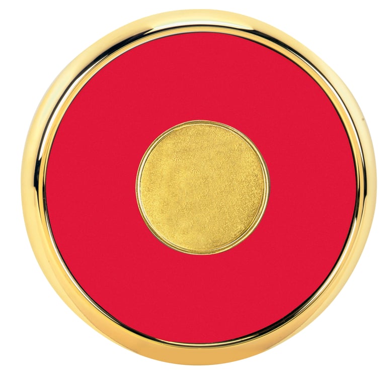 JAFFA® Round Brass Coaster with Leather Face and Cork Back — view 45