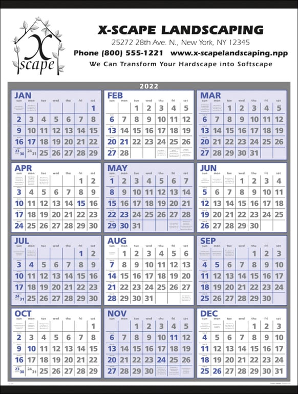Triumph® Calendars Span-A-Year Wall Calendar, 22 x 29 in. — view 3