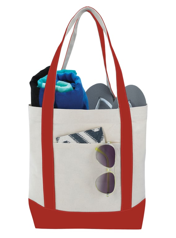 Good Value™ Marina Cotton Canvas Tote with Snap Closure — view 12