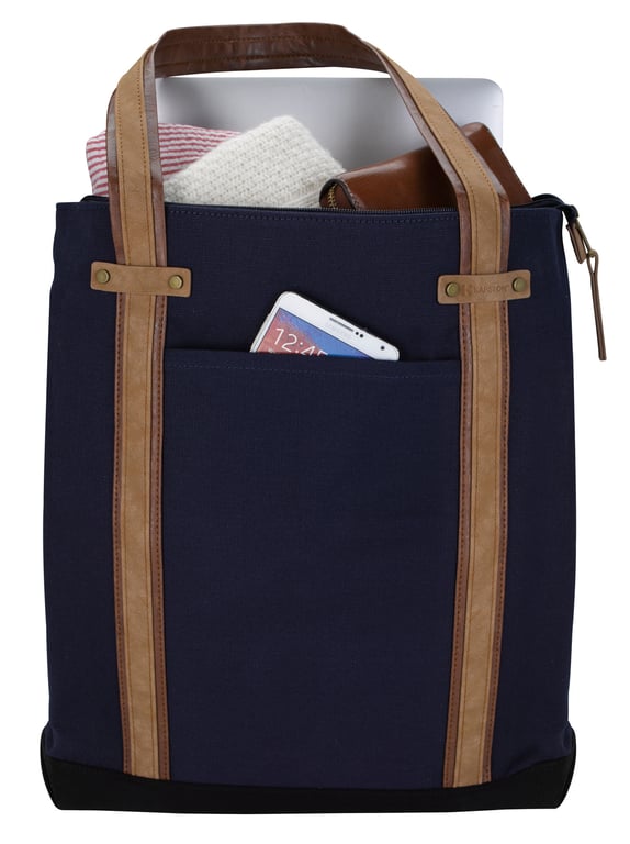 KAPSTON® San Marco Cotton Canvas Tote with PU and Suede Handles — view 36