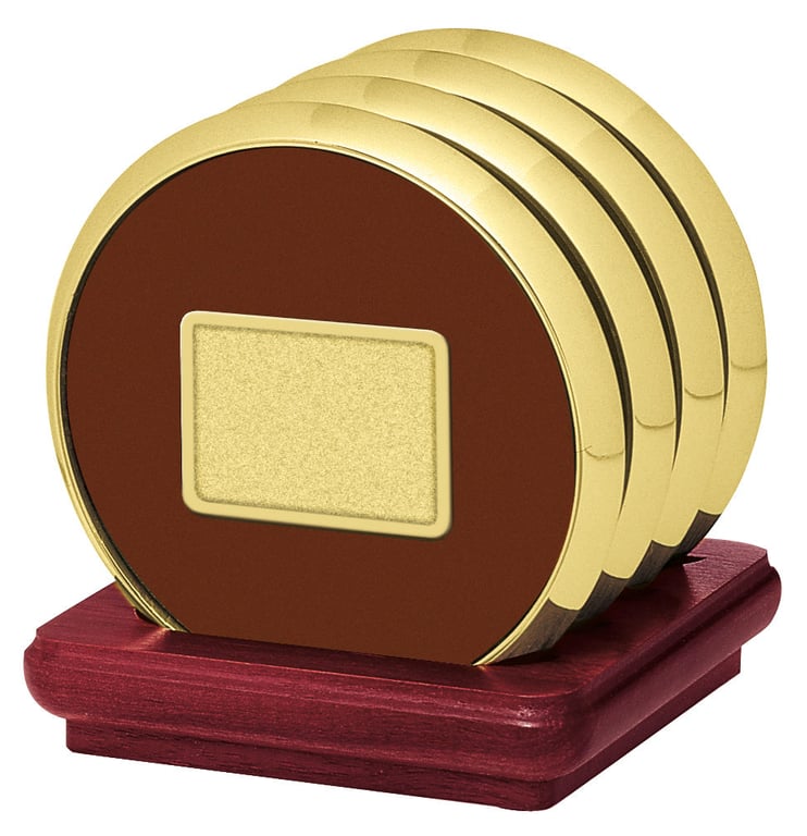 JAFFA® Four Coasters with Solid Cherry Stand — view 20