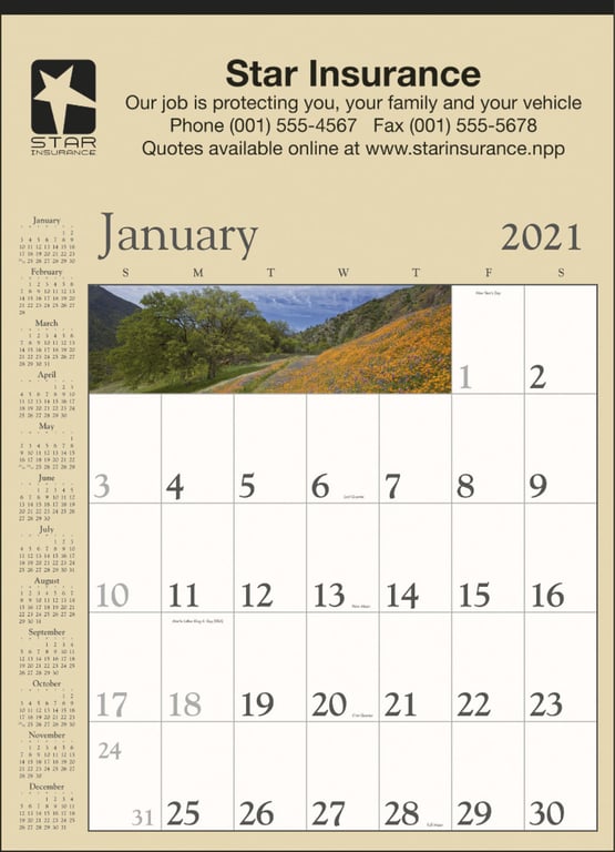 Triumph® Calendars Decorator Memo Wall Calendar, 18 x 25 in. — view 6