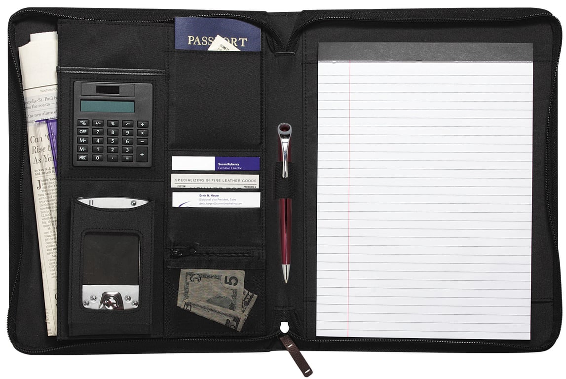 Atchison® Monticello Padfolio with Zippered Closure — view 5