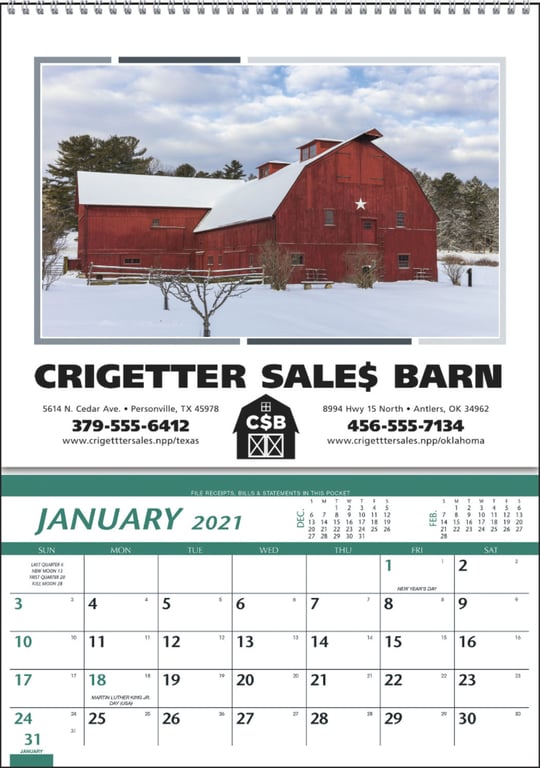 Triumph® Calendars Farm Pocket Calendar, 12-Month — view 12