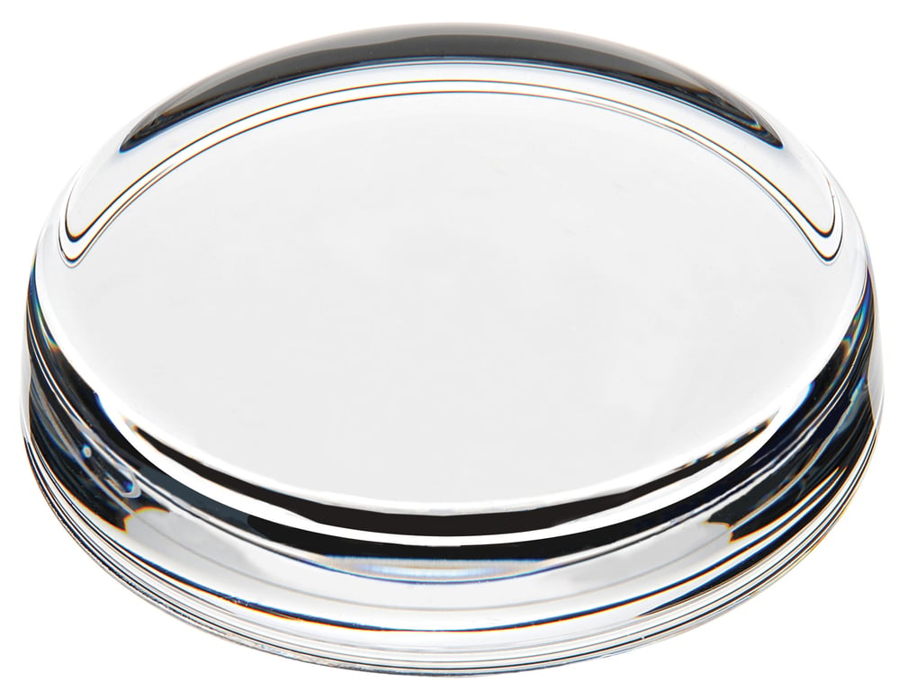JAFFA® Round Optical Crystal Paperweight — view 6