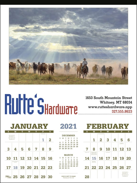 Triumph® Calendars American West by Tim Cox Wall Calendar — view 4
