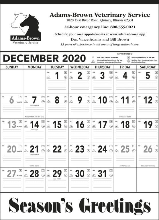 Triumph® Black & White Contractor Memo Calendar — view 8