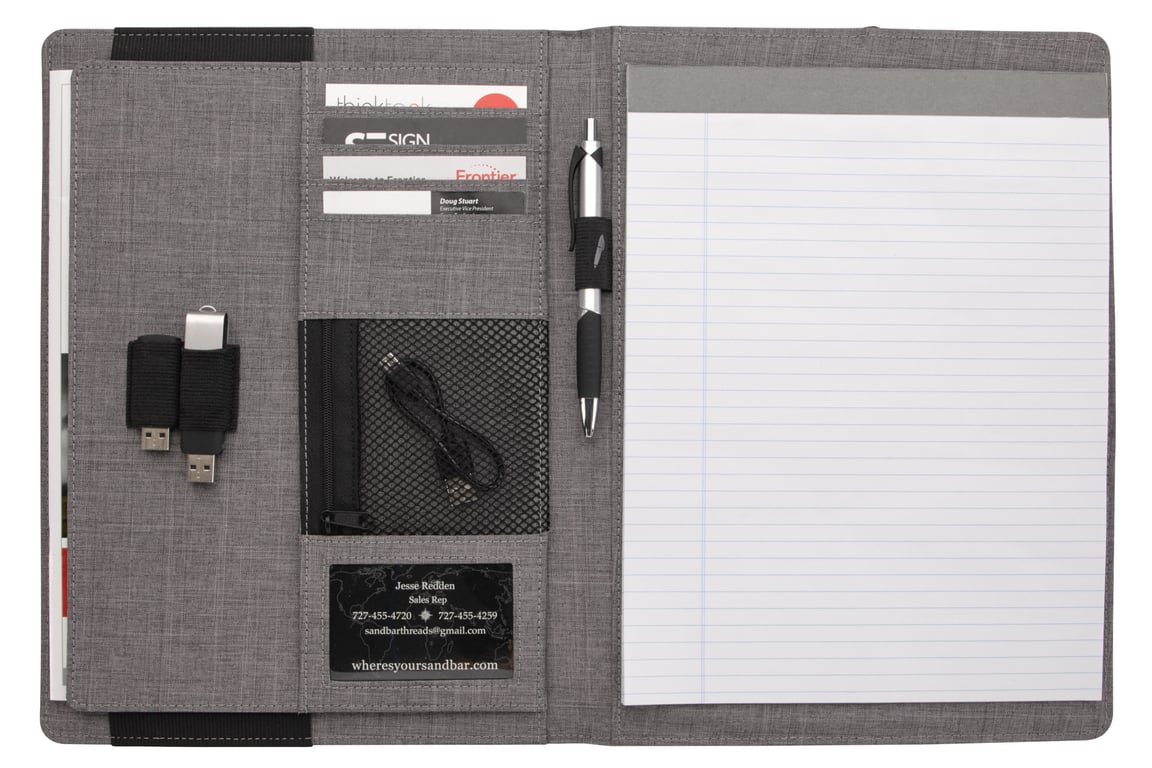 Affiliate Crossover Padfolio with Writing Pad and USB Holder — view 13