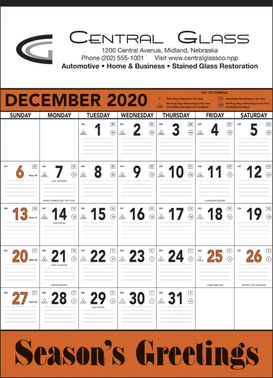 Triumph® Calendars Orange & Black Contractor Memo Calendar — view 6