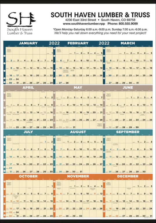 Triumph® Calendars Time Management Span-A-Year Non-Laminated Wall Calendar — view 4