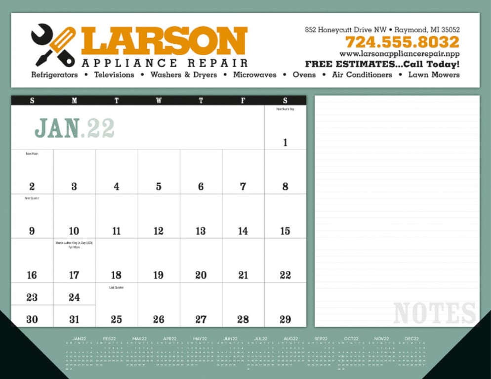 Triumph® Calendars Notes Desk Pad with Vinyl Corners — view 5