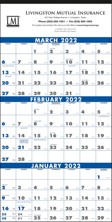 Triumph® Calendars 3-Month Planner, 4-Sheet Wall Calendar — view 4