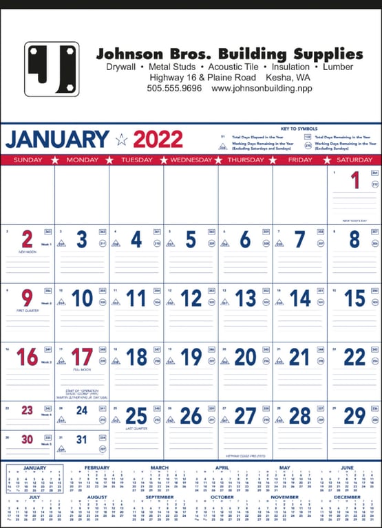 Triumph® Calendars Patriotic Contractor Memo Calendar, 18 x 25 in. — view 7
