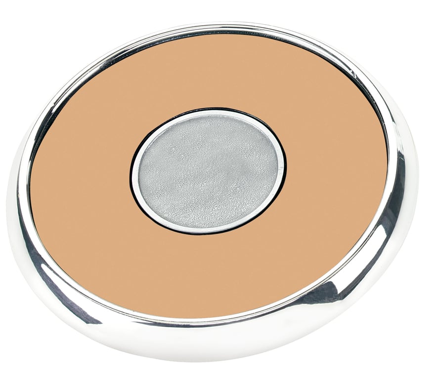 JAFFA® Round Zinc Coaster with Leather Face and Cork Back — view 37