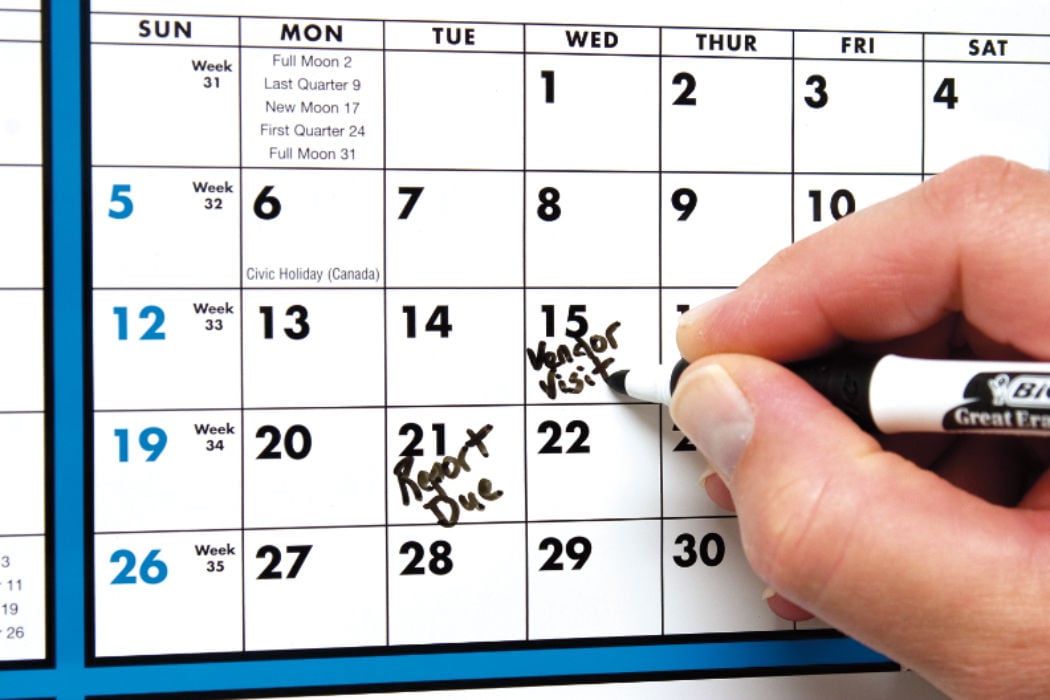 Triumph® Calendars Span-A-Year Laminated Wall Calendar with Marker — view 8