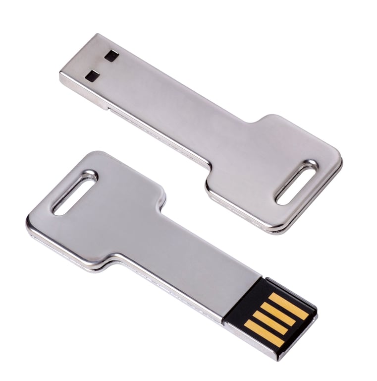 Universal Source® 1 GB Silver Key USB 2.0 Flash Drive — view 3