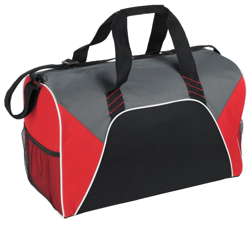 Color Panel Sport Duffel Bag with Mesh Side Pockets — view 13
