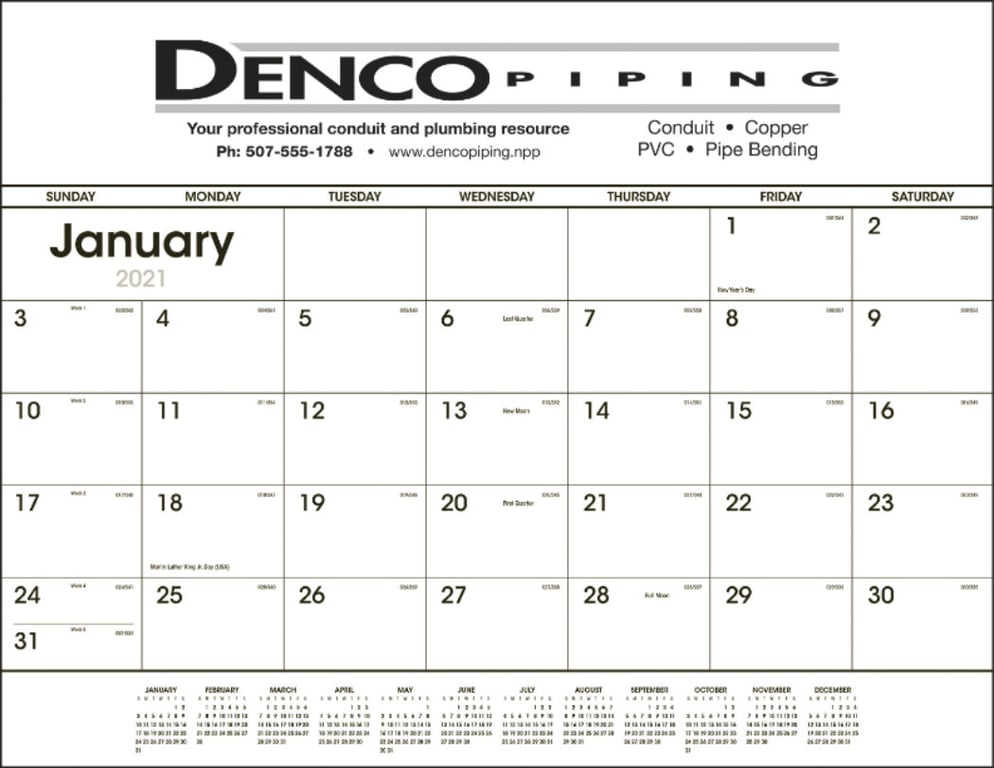 Triumph® Calendars Black & White Desk Pad Calendar — view 3