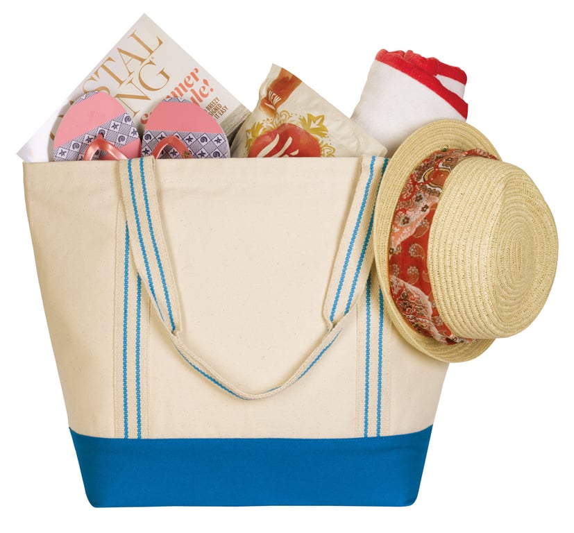 Good Value™ Cotton Travel Tote with Striped Handles — view 14