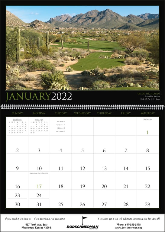 Triumph® Calendars Golf America Wall Calendar, 16 x 22 in. — view 12