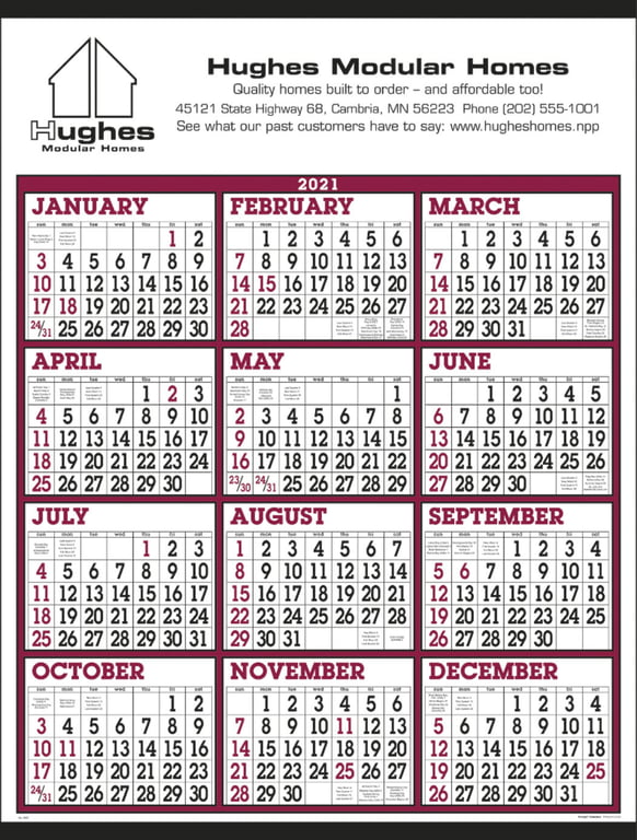 Triumph® Calendars Big Numbers Span-A-Year Wall Calendar — view 4